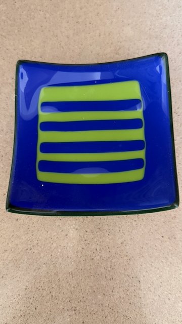 Cobalt and Lime Ladder Mini-Plate