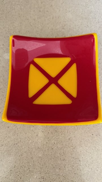 Crimson and Gold Crossroads Mini-Plate