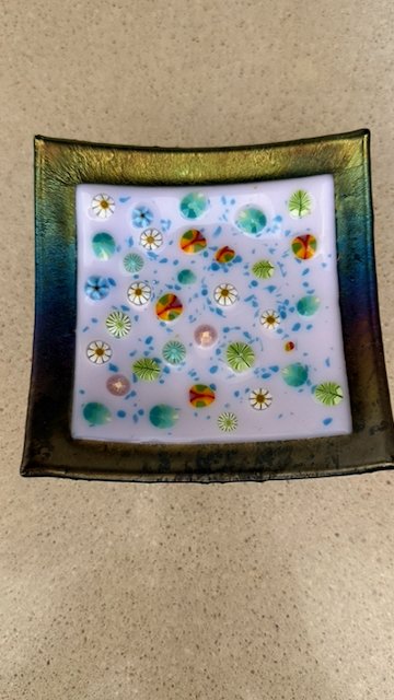 Lavender Millefiori Garden Mini-Plate