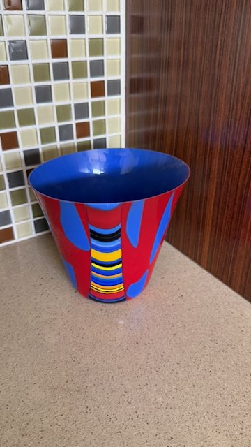 Red and Blue Banner Vase — view 2