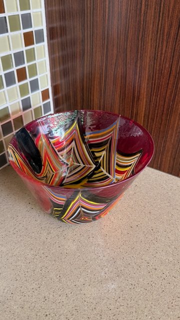 Ruby Zigzag Chevron Bowl — view 2