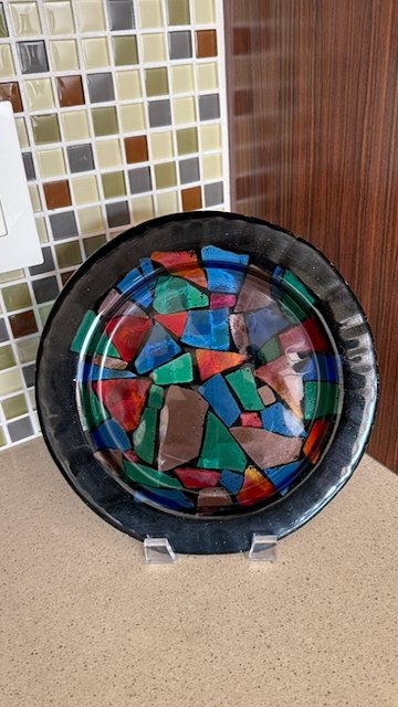 Stained Glass Mosaic Plate