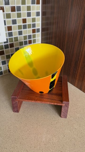 Tangerine River Stone Vase — view 2