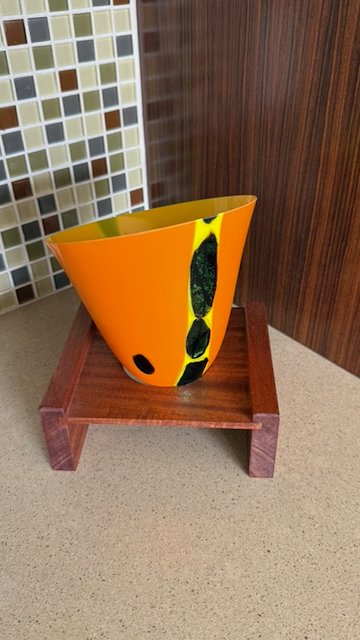 Tangerine River Stone Vase